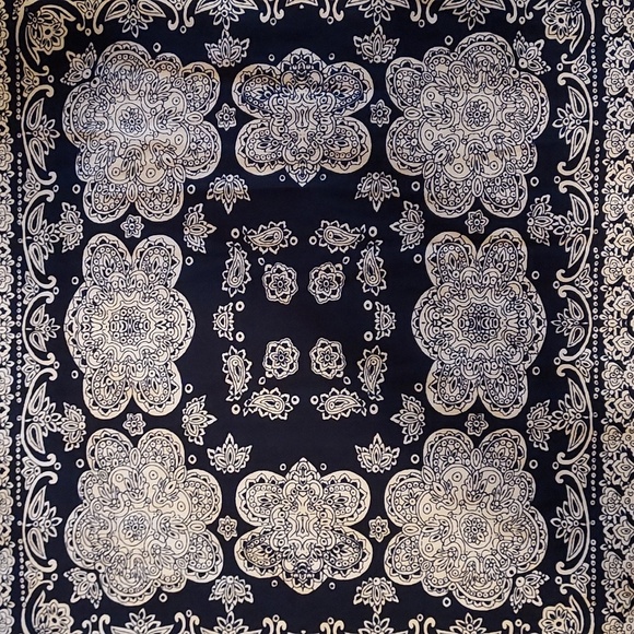 Band of Gypsies Navy Blue & White Paisley Bandana Sleeveless Mini Dress Size L - Picture 5 of 10